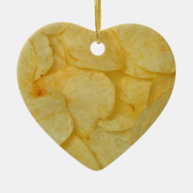 Potato Chip Ceramic Tree Decoration (Front)