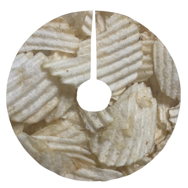 Potato Chips Brushed Polyester Tree Skirt (Front)