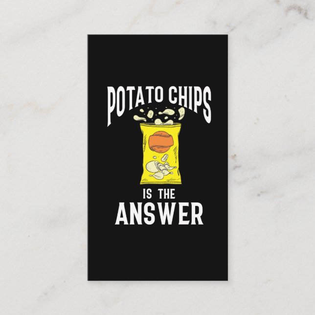 Potato Chips Snack Fast Food Potatoes lover Business Card (Front)