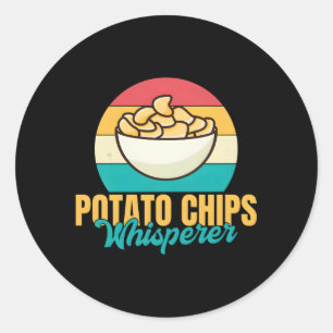 Potato Chips Whisperer Classic Round Sticker