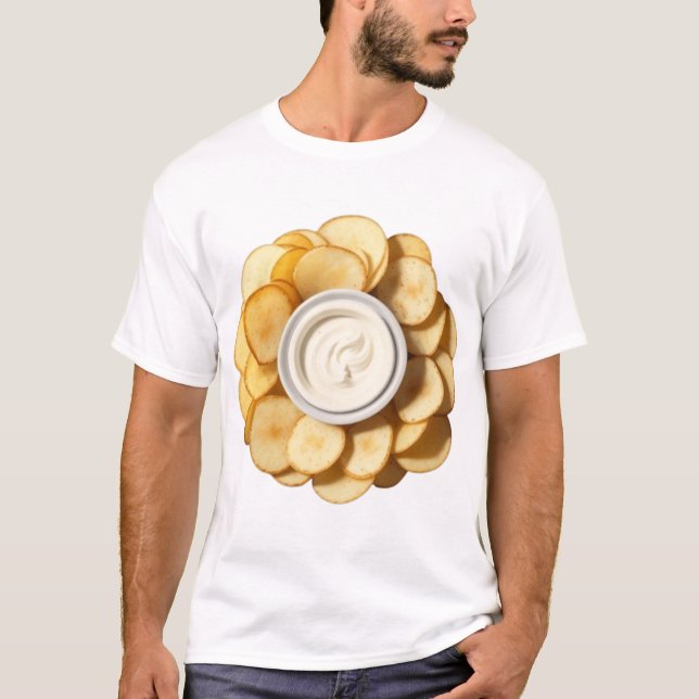 Potato Chips with a Mayonnaise Dip T-Shirt (Front)