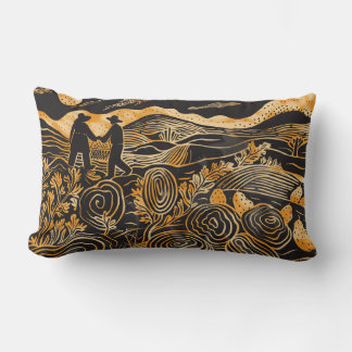 Potato Farmers Throw Pillow