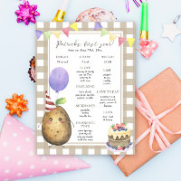 Potato First Birthday Milestone Birthday