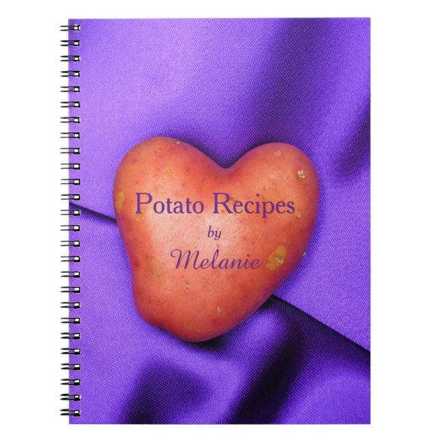 Potato Heart Potato Recipes Personalised notebook (Front)