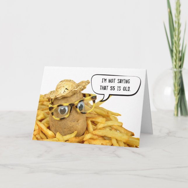 Potato In French Fries 55th Birthday Card (Front)