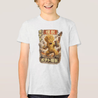Potato Kaiju – Retro Japanese Monster Poster Tri-Blend Shirt