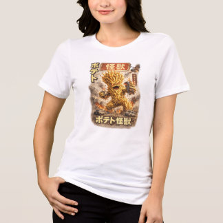 Potato Kaiju – Retro Japanese Monster Poster Tri-Blend Shirt