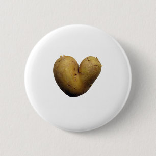 Potato love 6 cm round badge