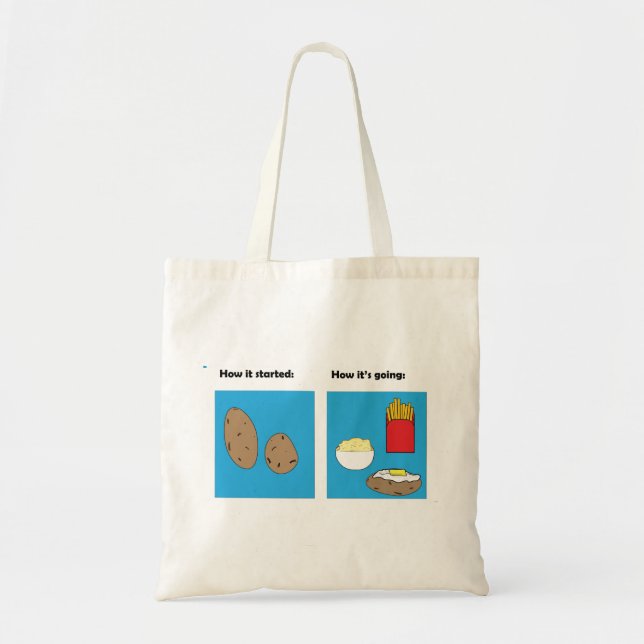 Potato meme tote bag (Front)