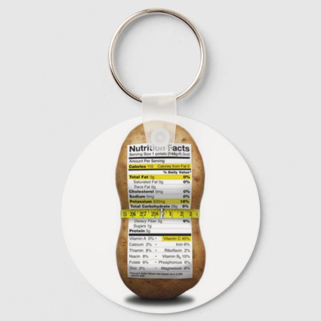 Potato Nutritional Facts Key Ring (Front)