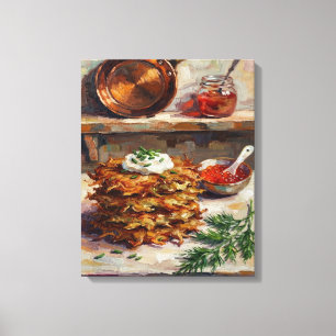 Potato Pancakes Kitchen Still Life Canvas Print