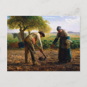 Potato Planters by Jean-François Millet (1861) Postcard
