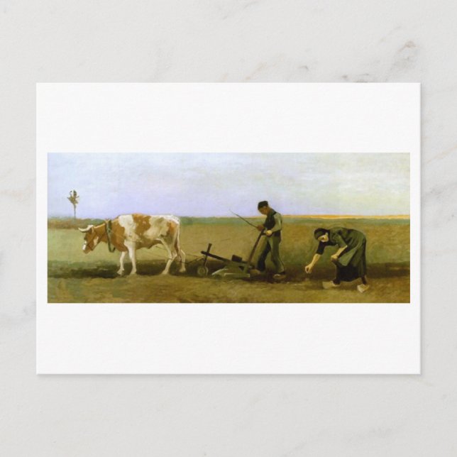 Potato Planting, Vincent van Gogh Fine Art Postcard (Front)
