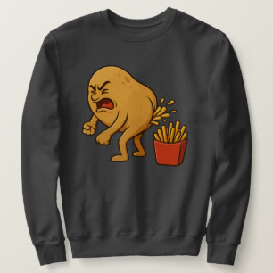 Potato Pooping French Fries l Funny French Fries Sweatshirt