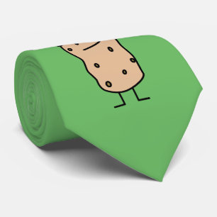 Potato Potatoes wearing Christmas Santa Hat Happy Tie