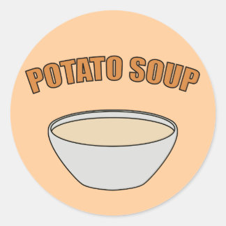 Potato Soup Classic Round Sticker
