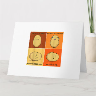 Potato Spud Root Vegetable Tater Vegan Lover Keto  Card