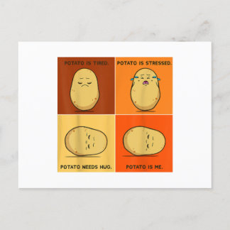Potato Spud Root Vegetable Tater Vegan Lover Keto  Holiday Postcard