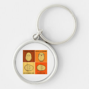 Potato Spud Root Vegetable Tater Vegan Lover Keto Key Ring