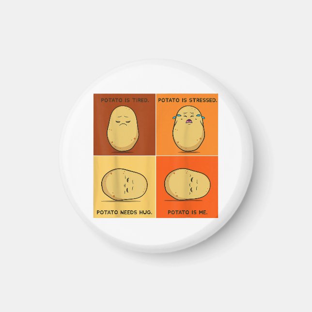 Potato Spud Root Vegetable Tater Vegan Lover Keto  Magnet (Front)