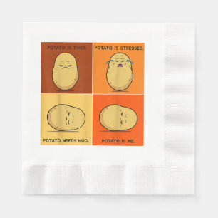 Potato Spud Root Vegetable Tater Vegan Lover Keto  Napkin