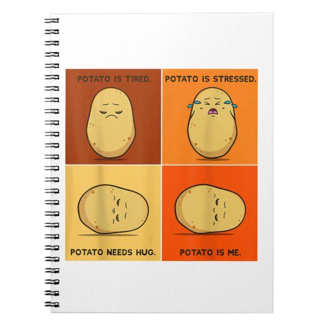 Potato Spud Root Vegetable Tater Vegan Lover Keto  Notebook (Front)