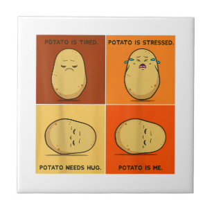 Potato Spud Root Vegetable Tater Vegan Lover Keto  Tile