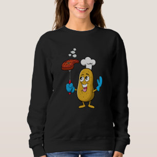 Potatoe Barbecue Steak Summer Hobby Chef Sweatshirt