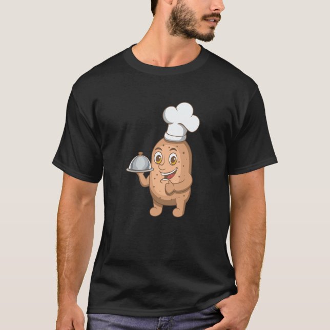 Potatoe Hobby Chef Ironic Vegetable Cooking T-Shirt (Front)