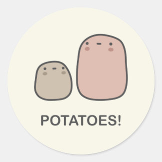 Potatoes! Classic Round Sticker