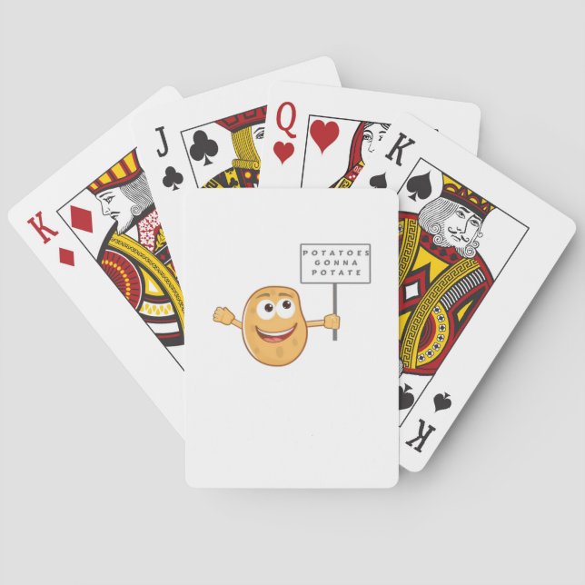 Potatoes Gonna Potate (Vegetable Potato Pun) Class Playing Cards (Back)