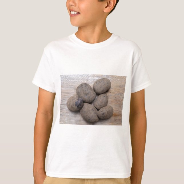 Potatoes on rustic wood Concept T-Shirt (Front)