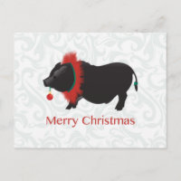 Potbellied Pig Merry Christmas Design