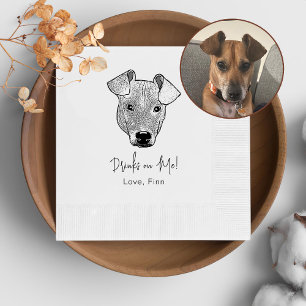 Potcake Dog Personalised Drink On Me Napkin