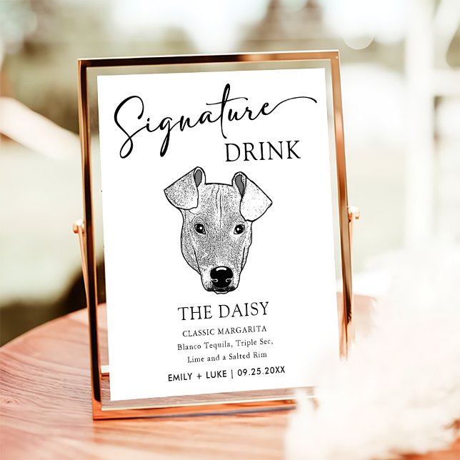  Potcake Dog Wedding Signature Drink Sign (Creator Uploaded)
