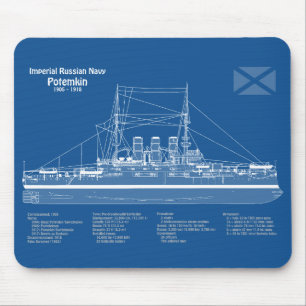 Potemkin - Ship Blueprint Plans ABD  Mouse Pad