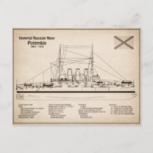 Potemkin - Ship Blueprint Plans SD Postcard