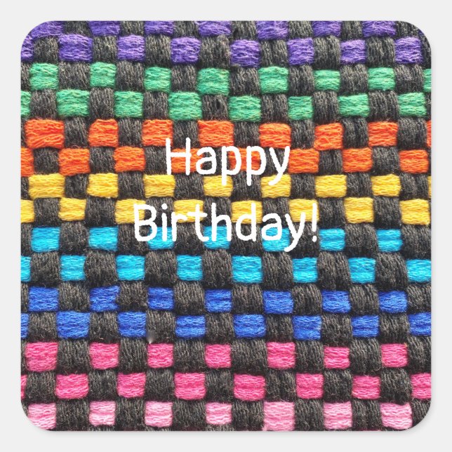 Potholder Check Pattern  Stickers (Front)