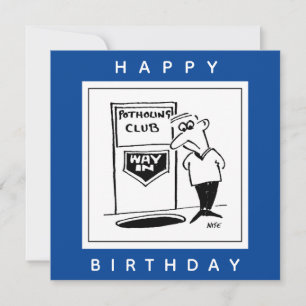 Potholing Club Entrance in the Floor￼ Cartoon Card