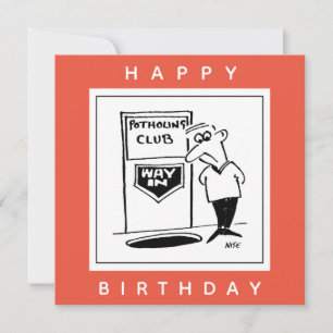 Potholing Club Entrance in the Floor￼ Cartoon Card