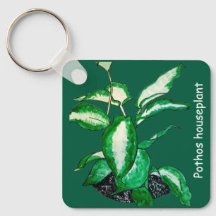 Pothos Houseplant Key Ring