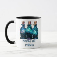 Potions and Poisons Modern Blue & White Halloween