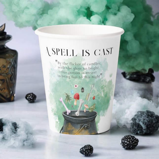 Potions, Spells & Magic Witches Cauldron Halloween Paper Cups (Creator Uploaded)
