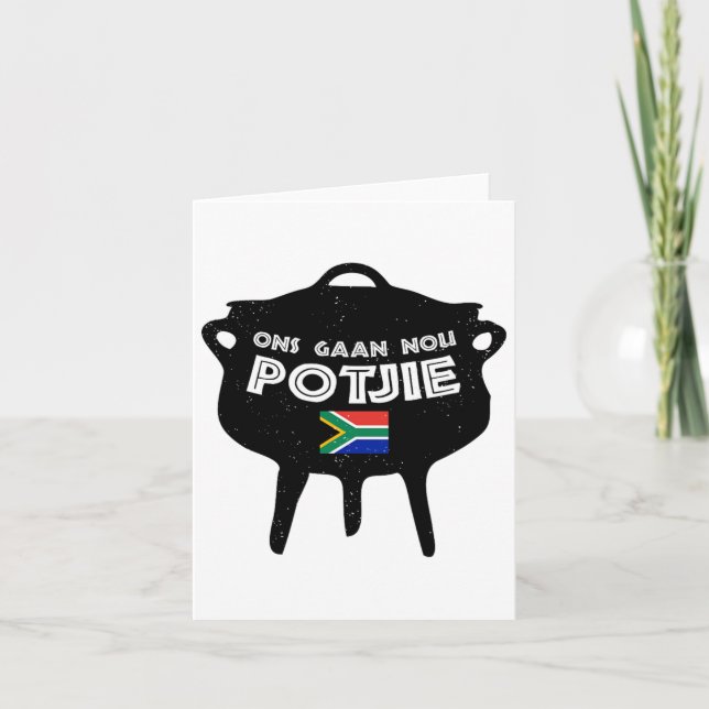 Potjie South Africa Potjiekos Stew Braai  Card (Front)