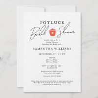 Potluck White Bridal Shower