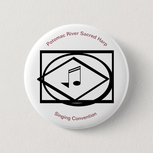 Potomac River Sacred Harp Singing Convention 6 Cm Round Badge (Front)