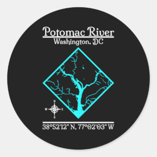 Potomac River Washington Dc Classic Round Sticker