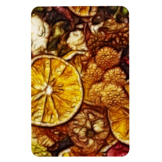 Potpourri Oranges Fractal Magnet (Vertical)