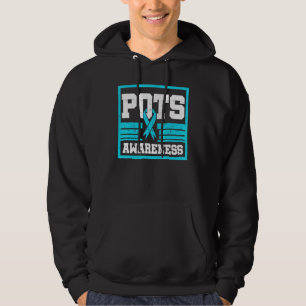 Pots Awareness Turquoise Ribbon Dysautonomia Tachy Hoodie