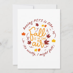Pots Fall Theme Flat Holiday Card